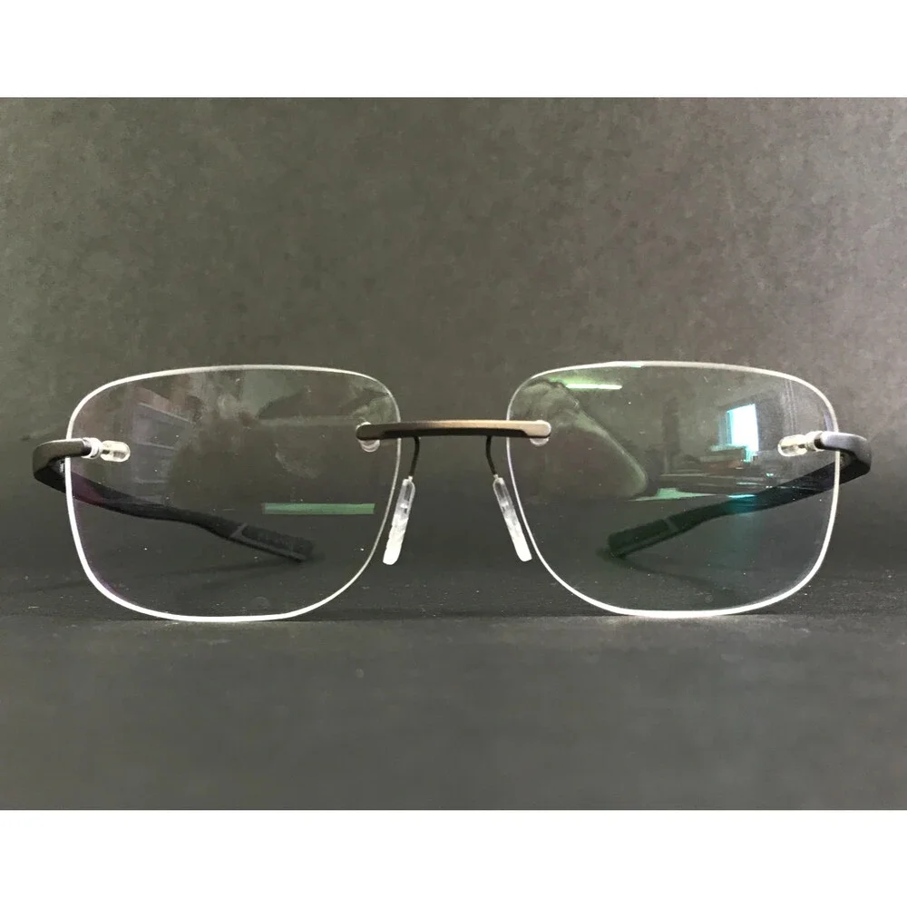 McLaren Eyeglasses Frames ML MS-85O05 C01 Ruthenium Red Rimless 55-17-145